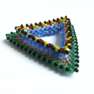 Triangular Geometric Beadwork Ring