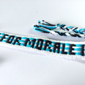 "For Morale" Inkle Loom Woven Friendship Bracelet