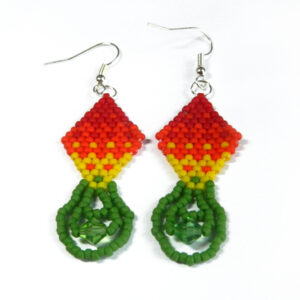 Tropical Brick Stitch Earrings