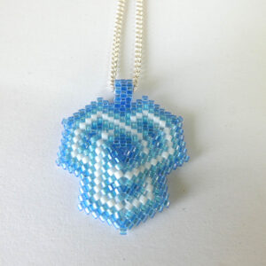 Blue and White Celtic Knot Pendant