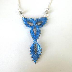 Blue Russian Leaf Necklace