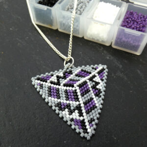 Ace Pride Beaded Triangle Necklace