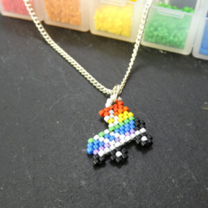 Rainbow Roller Skate Pendant