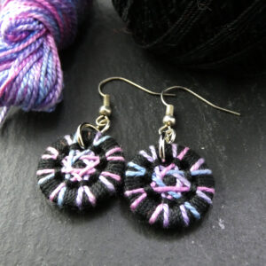 Bi Pride Zwirnknopfe Earrings