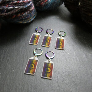 Gothic Rainbow Flag Stitch Markers