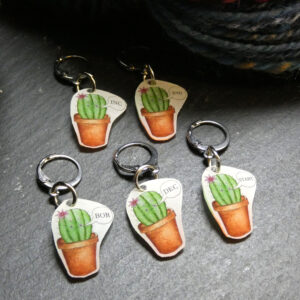 Cactus Stitch Markers (Phrases)