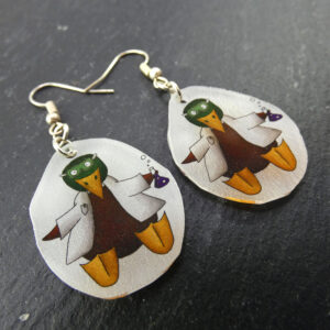 Science Duck Earrings