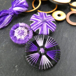 Purple Button Brooch