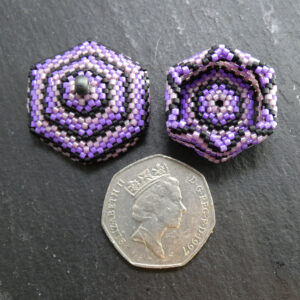 Purple Beaded Pill Box