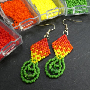 Tropical Brick Stitch Earrings