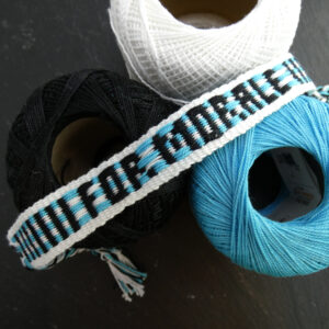 "For Morale" Inkle Loom Woven Friendship Bracelet