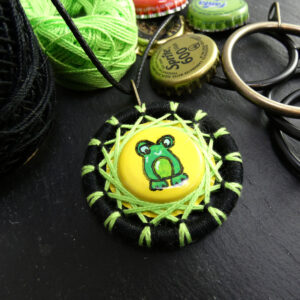 Frog Bottle Cap Zwirnknopfe