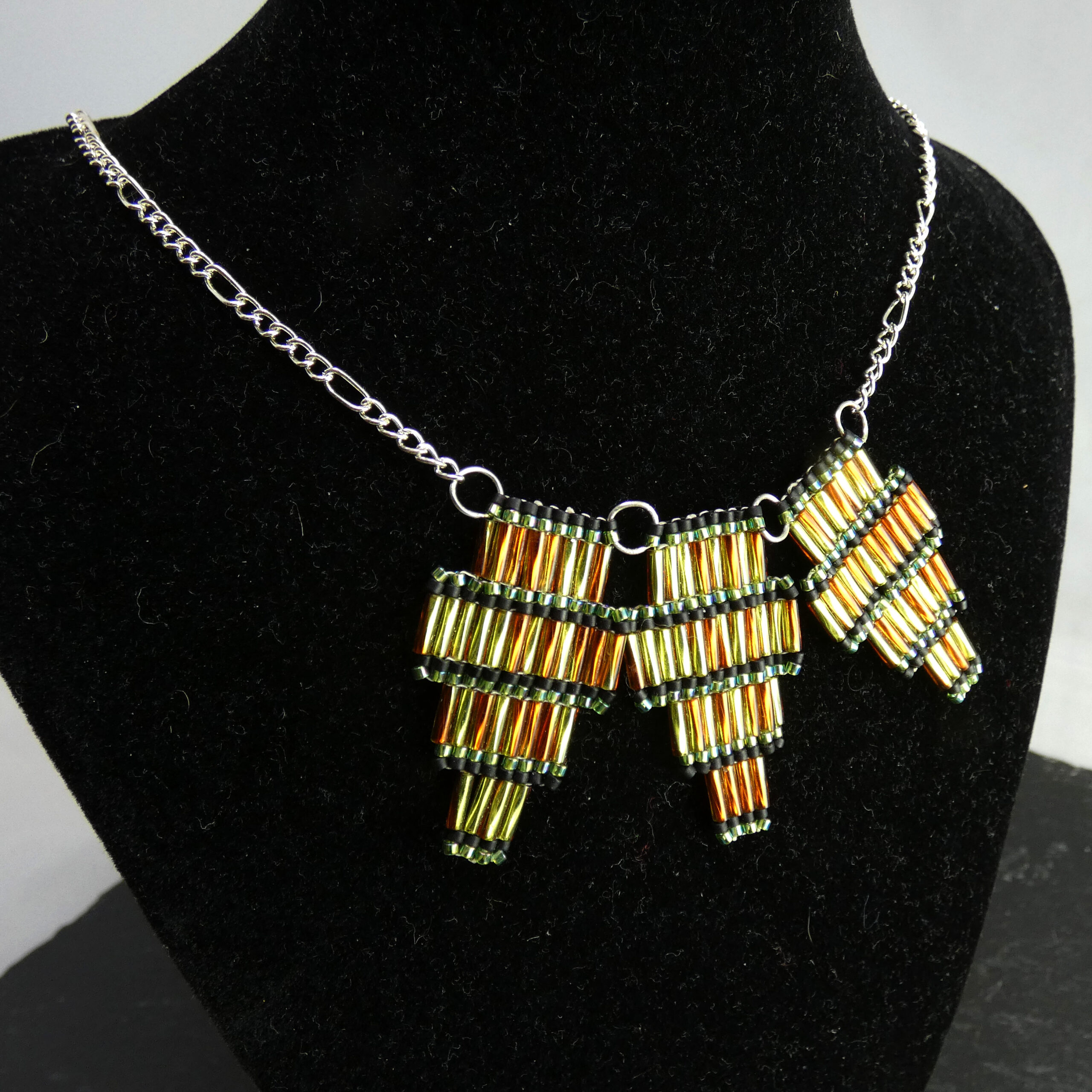 Art Deco Ladder Stitch Necklace - Image 3