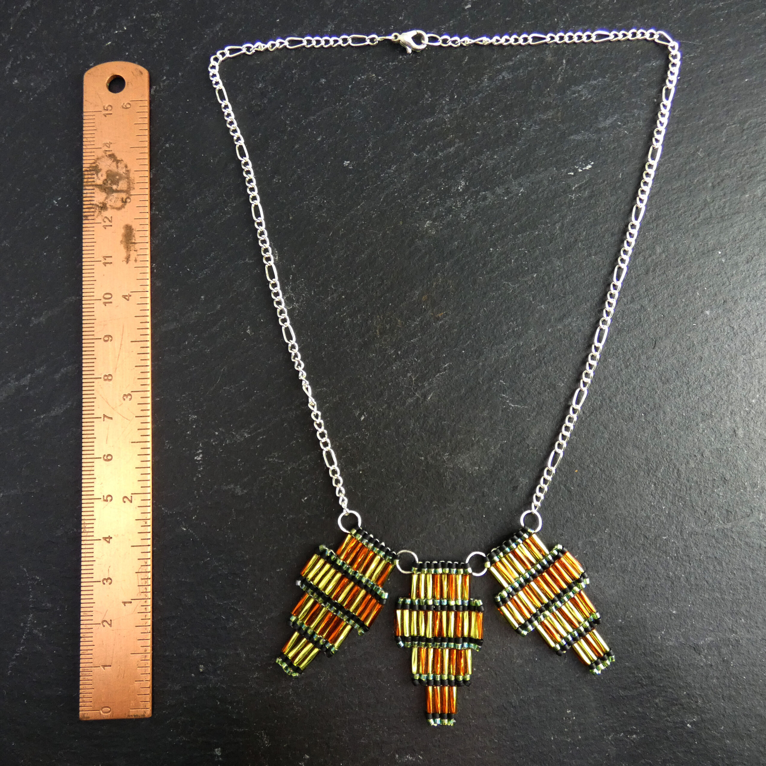 Art Deco Ladder Stitch Necklace - Image 4