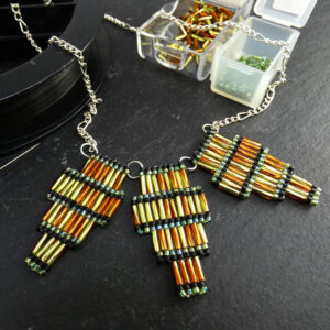 Art Deco Ladder Stitch Necklace