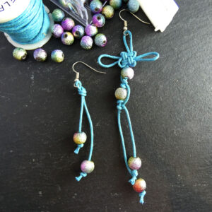 Blue Chinese knotwork Earrings