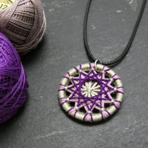 Purple and Grey Zwirnknopfe