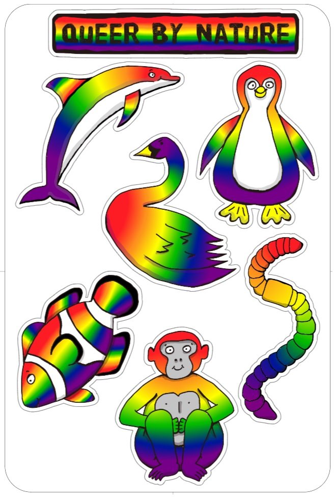 Queer By Nature Stickers - Image 2